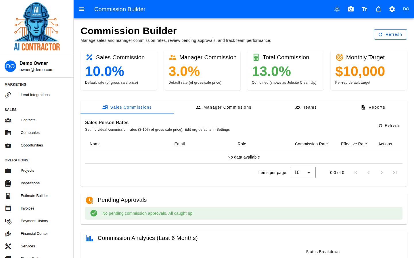 Automated commission tracking